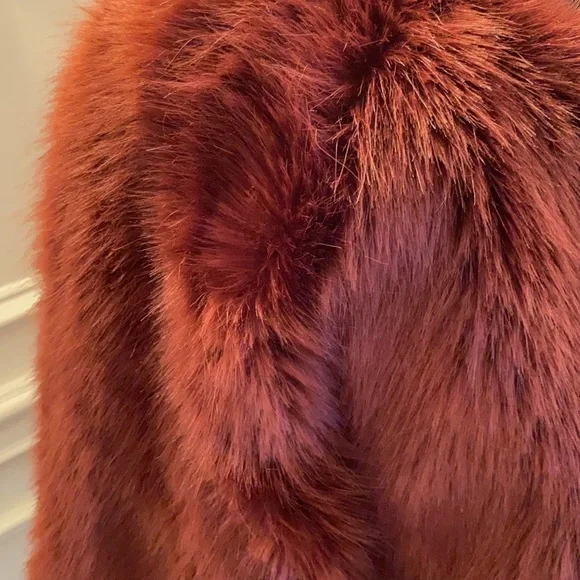 Philanthropy Wine Faux Fur Bomber - Picture 2 of 6